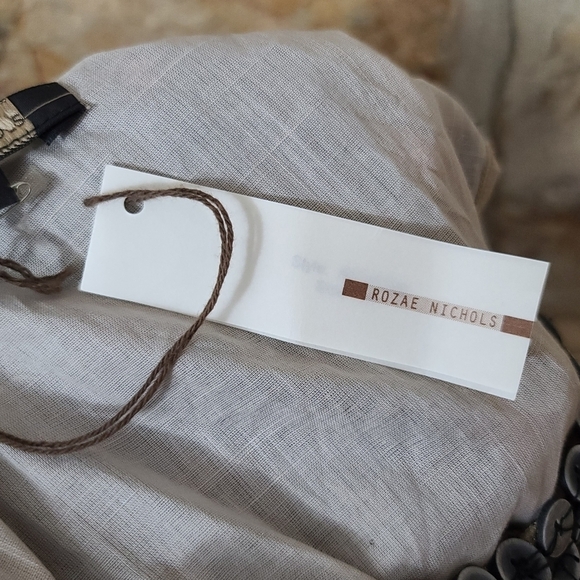 NWT Rozae Nichols M MEDIUM Metallic Button Mini Dress - Picture 9 of 10